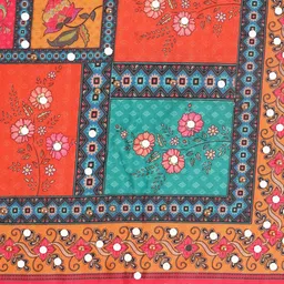 TEEJH Ethnic Motifs Printed Dupatta With Mirror Work image 3
