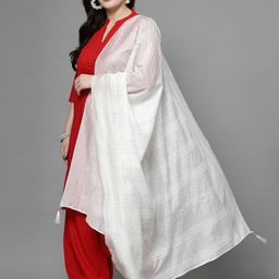 Clora Creation Embroidered Dupatta with Sequinned image 5