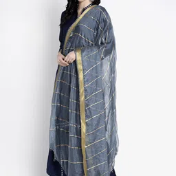 Clora Creation Striped Dupatta image 3