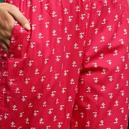 Sangria Printed Pure Cotton Straight Kurta With Trouser & Dupatta Set image 5