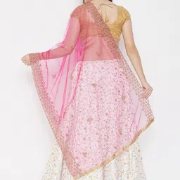 Clora Creation Embroidered Net Dupatta image 4