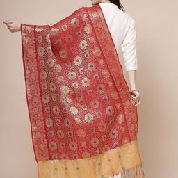 Clora Creation Ethnic Motifs Woven Design Dupatta image 2
