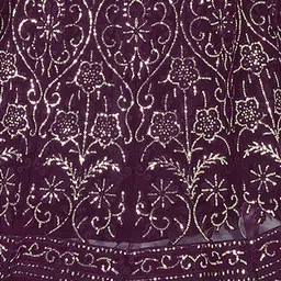 Kvsfab Embroidered Net Semi-Stitched Lehenga & Unstitched Blouse With Dupatta image 5