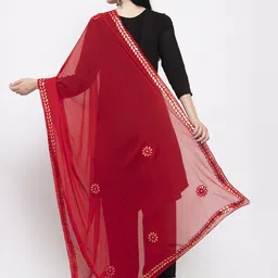 Clora Creation  Embroidered Dupatta with Gotta Patti image 2