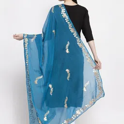 Clora Creation Embroidered Dupatta with Gotta Patti image 4