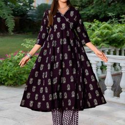 7Threads Women Ethnic Motifs Printed Regular Kurta with Trousers & With Dupatta image 3