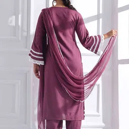 Anouk Women Regular Thread Work Kurta with Salwar & With Dupatta image 5