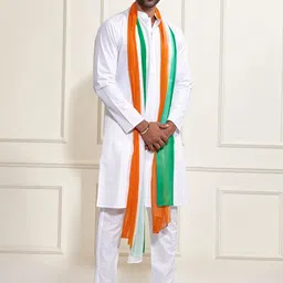 VASTRAMAY Men Regular Pure Cotton Kurta with Trousers & With Dupatta image 4