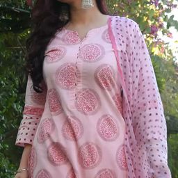 7Threads Women Ethnic Motifs Printed Regular Kurta with Trousers & With Dupatta image 5