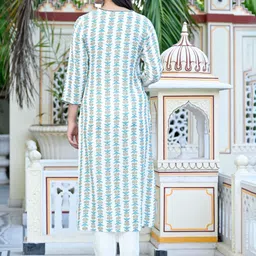 KALINI Ethnic Motifs Printed Kurta with Trousers & Dupatta image 2