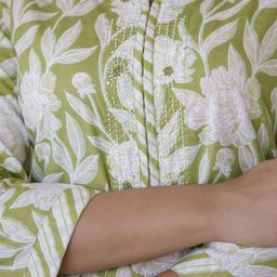 Anouk Women Floral Yoke Design Regular Aari Work Pure Cotton Kurta with Pyjamas & With Dupatta image 2