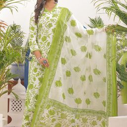 PARTHVI Floral Printed V-Neck Thread Work Straight Kurta with Palazzos & Dupatta-picture-19