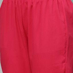 Stylum Majenta Yoke Design Thread Work Sequined A-Line Kurta with Trousers & Dupatta image 3