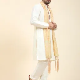 Moda Rapido Men Ethnic Motifs Embroidered Regular Thread Work Kurta with Pyjamas & With Dupatta image 2