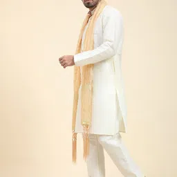 Moda Rapido Men Ethnic Motifs Embroidered Regular Thread Work Kurta with Pyjamas & With Dupatta image 4