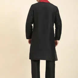 Moda Rapido Men Ethnic Motifs Embroidered Regular Thread Work Kurta with Pyjamas & With Dupatta image 2