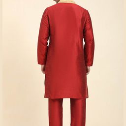 Moda Rapido Men Ethnic Motifs Regular Thread Work Kurta with Pyjamas & With Dupatta image 4
