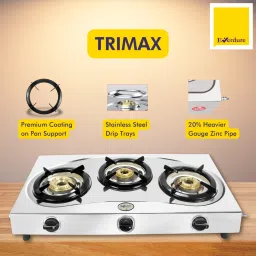 3 Burner Majestic | High Efficiency Burner | Stainless Steel Manual Gas Stove-43