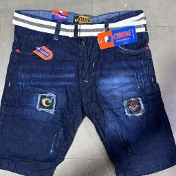 Solid Men Denim Blue Denim Shorts-image-54