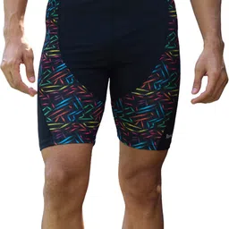 rovars ML509 Geometric Print Men Trunk Black, Green Swimsuit-picture-0