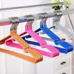 Stainless Steel hangers with PVC Coating Steel Dress Pack of 10 Hangers Steel Dress Pack of 10 Hangers For Dress-24