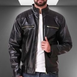Men Solid Biker/Riding Jacket-image-36