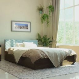 mintwud from pepperfry Lush Deluxe Queen Size Upholstered Bed With Box Storage-picture-1