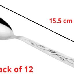 Designed Stainless steel Table spoon & Dinner Spoon set (12 Pcs) Disposable Stainless Steel Tea Spoon, Table Spoon, Coffee Spoon, Serving Spoon, Soup Spoon Set-image-42