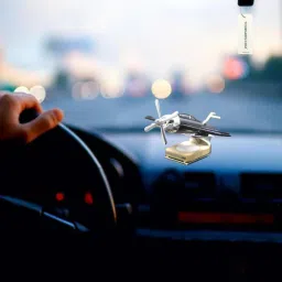 yuneik Car Aroma Air Freshener Perfume Solar Power Rotating Perfume Diffuser For Car Diffuser image 4