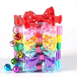 THE DDS STORE Cat Pet Bowknot Cute Bow Tie Bell Adjustable Puppy Kitten Necktie Collar Dog & Cat Everyday Collar-image-4