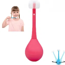 Three Sided Children's Toothbrush Oral Care Tool for Kids Age -(2-12 yrs) Extra Soft Toothbrush-image-14