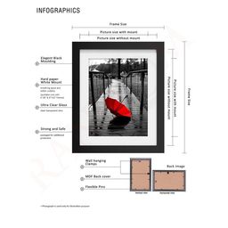 RANDOM Set Of 12 Black Individual Photo Frames With Peace & Laugh image 3