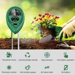 yuv's 3 Way Soil Meter 3 Way Soil Meter , Appareil De Messure A 3 Lectures pour Soil , Medidor De Tierra De 3 Vias Pin-Type Analog Moisture Measurer image 3