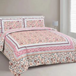 260 TC Cotton King Jaipuri Prints Flat Bedsheet-image-76