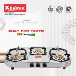 3 Burner Draw Double Decker (with party cooking burner) Stainless Steel Manual Gas Stove-image-6