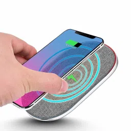 powerup stay charged Powerup® High-Speed Qi Wireless Charger Pad 10W Dual Coil for iPhone SE 2020 All Qi-enabled Devices - Grey Charging Pad-9