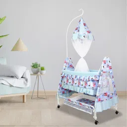 Cradle for kids cradle for baby boy &girl Cradle With Swing & Mosquito Net-26