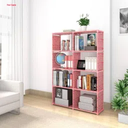 Plastic PVC 7-8-9 Shelf Book Organizer/Shoe/Chappal/Book/Clothes Rack Plastic Open Book Shelf-image-39