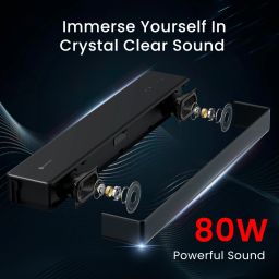 Portronics Sound Slick 8 80W Touch Control Bluetooth Soundbar,Surround Sound With Remote 80 W Bluetooth Soundbar image 4