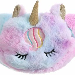Samvardhan Rainbow Unicorn Plush Fuzzy Fanny Pack Waist Bag Cute Bum Bag for Kids Girls Waist Bag-8