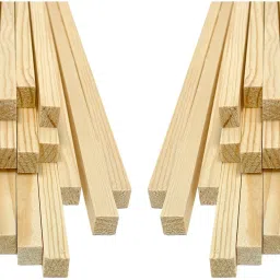 8 & 12 inch of natural pine wood square dowel for home/shop(15 & 15 pieces)-image-17