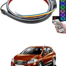 Carbon Fibre LED Rear Spoiler with Remote Control for Car Trunk Universal Exterior Car LED Tail Light Strip fit for Roof, Wing, Brake Light, Turn Signal Light Spoiler Lip Kit m171 Car Fancy Lights-image-56