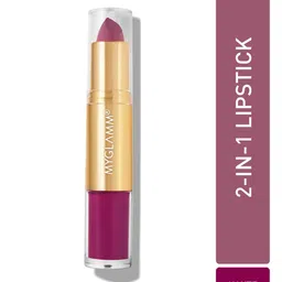 MyGlamm Super Duo Long Lasting Matte Bullet & Liquid Lipstick - Haute Plum-50