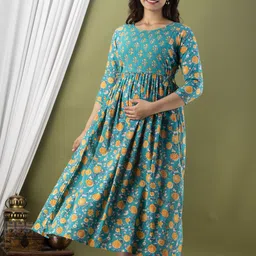 murli kurti Printed Pure Cotton Stitched Flared/A-line Gown-picture-30