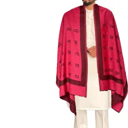 HUEVESS Polyester Lycra Blend Geometric Print Men Shawl-picture-22