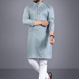 poshside Men Solid Cotton Blend Straight Kurta-picture-22