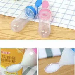 kogar All New Baby Silicone Food Feeder And Fruit Nibbler Combo Teether and Feeder Teether and Feeder (Blue)- silicone image 5