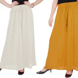 Pack of 2 Women Regular Fit Multicolor Cotton Blend Trousers-image-100