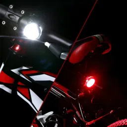 dark horse Imported Bicycle 3 LED USB Rechargeable Front & Rear Light Combo LED Front Rear Light Combo image 3
