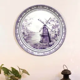 Purple Bone China Delftware Dutch Blue Pottery Inspired Home Decor Wall Plate 7.5 Inch By Kolorobia-picture-33